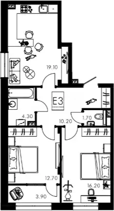 Продаётся 3-к квартира, 68.1 м - Фото 1