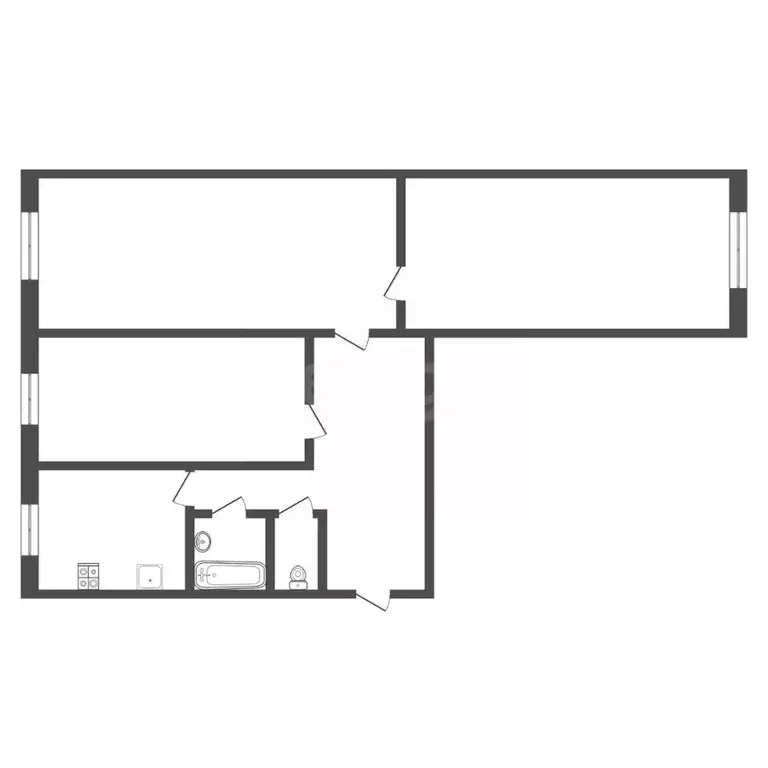 3-к кв. Тульская область, Богородицк ул. Коммунаров, 155 (58.2 м) - Фото 2