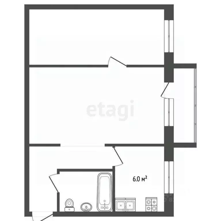 2-к кв. Московская область, Воскресенск Лопатинский мкр, ул. Андреса, ... - Фото 2