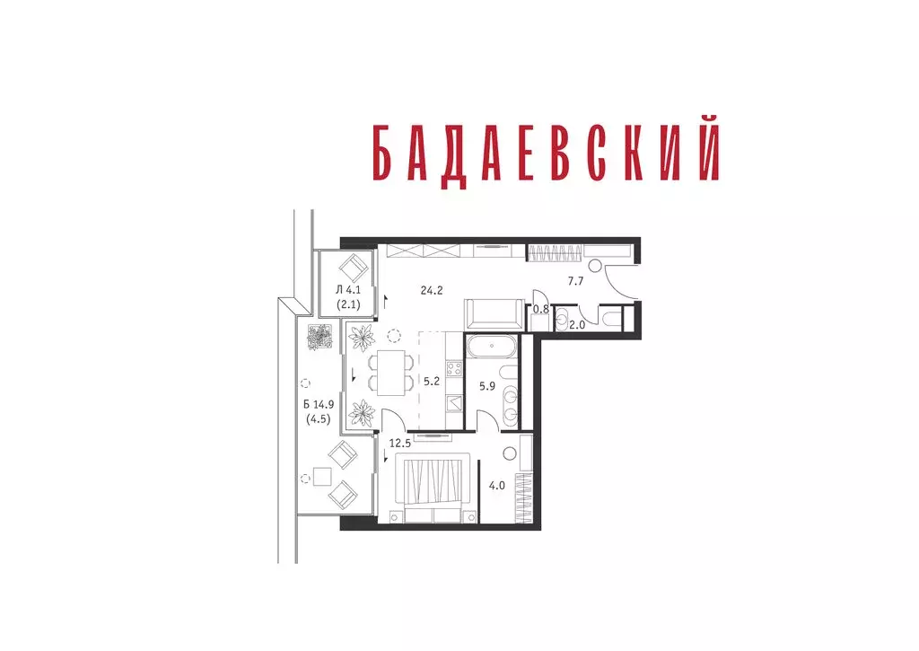2-комнатная квартира: Москва, Кутузовский проспект, 12/1 (68.9 м) - Фото 2