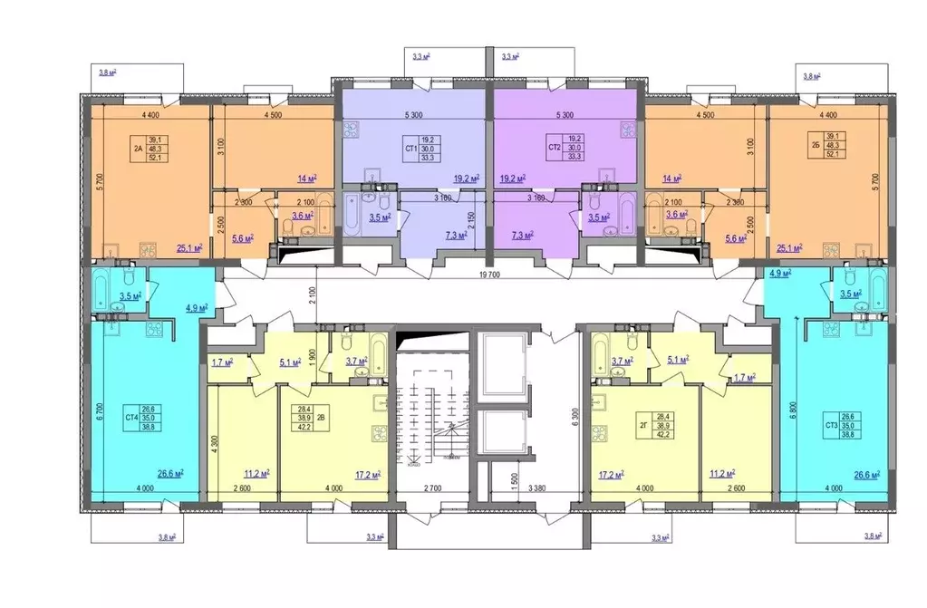1-к кв. Астраханская область, Астрахань Моздокская ул., 40/2 (42.2 м) - Фото 2