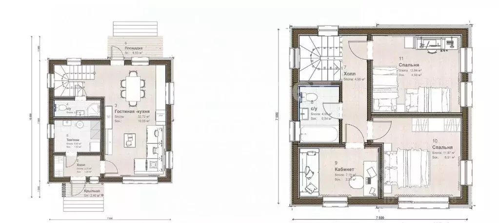 Дом в Московская область, Подольск городской округ, д. Пузиково  (118 ... - Фото 2