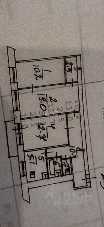 3-к кв. Московская область, Люберцы Волковская ул., 51 (64.0 м) - Фото 2