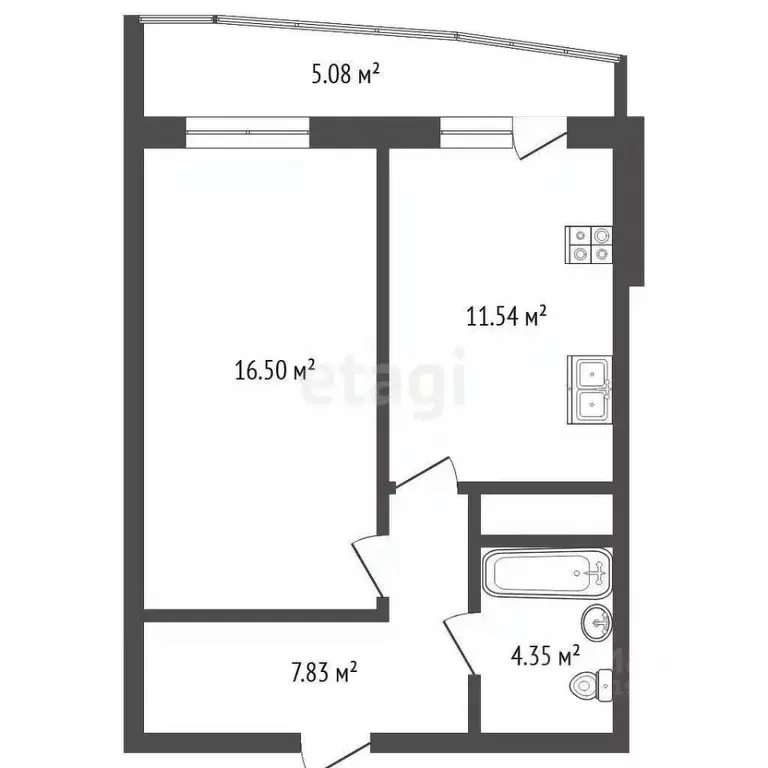 1-к кв. Мордовия, Саранск просп. Российской Армии, 24 (46.0 м) - Фото 1