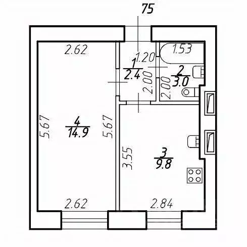 1-к кв. Санкт-Петербург пос. Шушары, Московское ш., 256к3 (30.1 м) - Фото 1