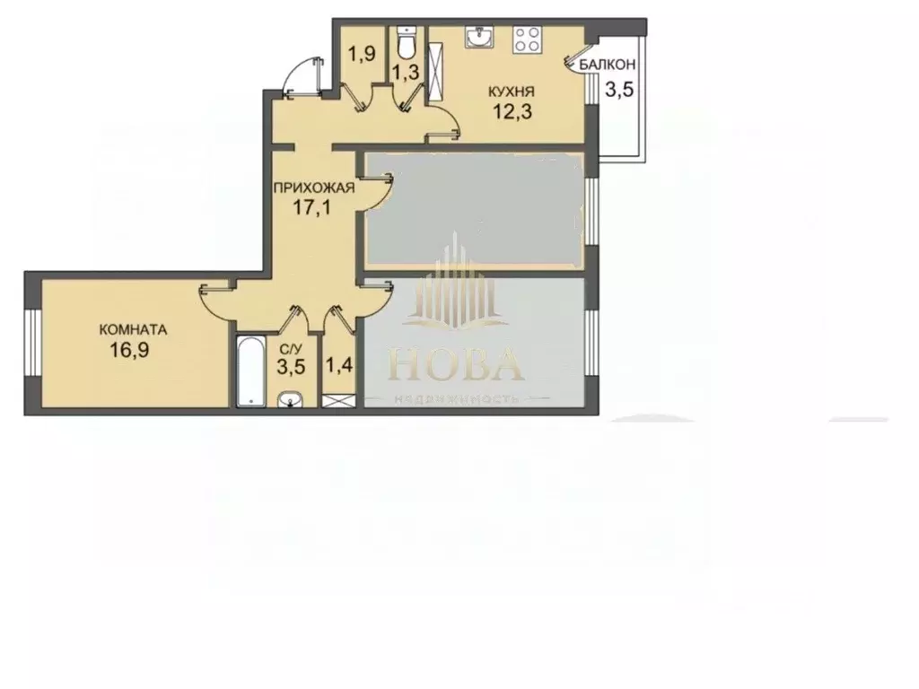 Комната Санкт-Петербург просп. Героев, 26к2 (16.9 м) - Фото 2