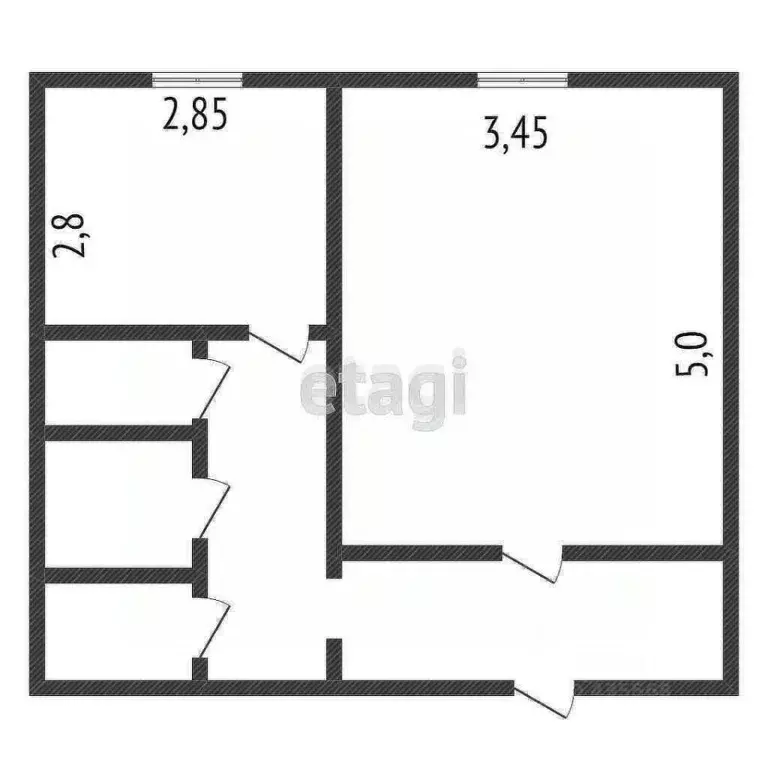 1-к кв. Белгородская область, Губкин ул. Дзержинского, 121 (39.0 м) - Фото 1