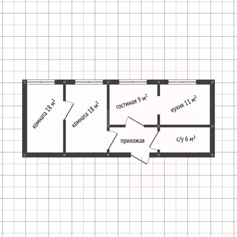 3-к кв. Адыгея, Майкоп ул. Ленина, 137 (67.1 м) - Фото 2