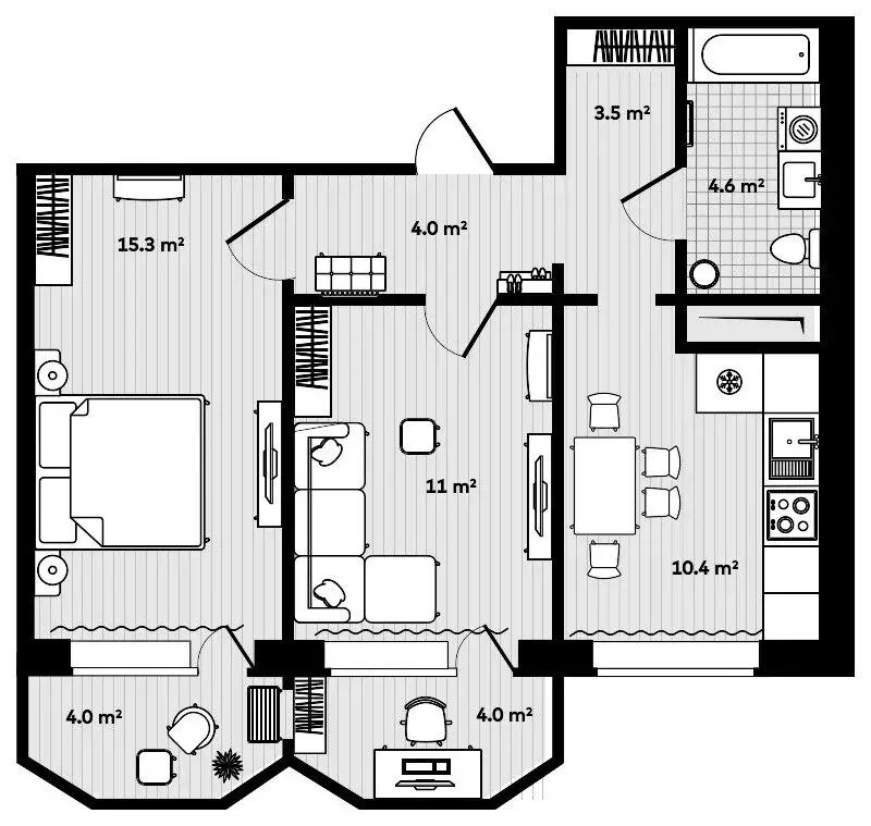2-комнатная квартира: Тавричанка, улица Лазо, 9 (52.8 м) - Фото 0