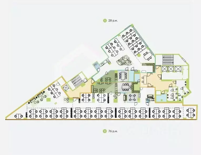 Помещение свободного назначения в Москва Новослободская ул., 14С2 (728 ... - Фото 2