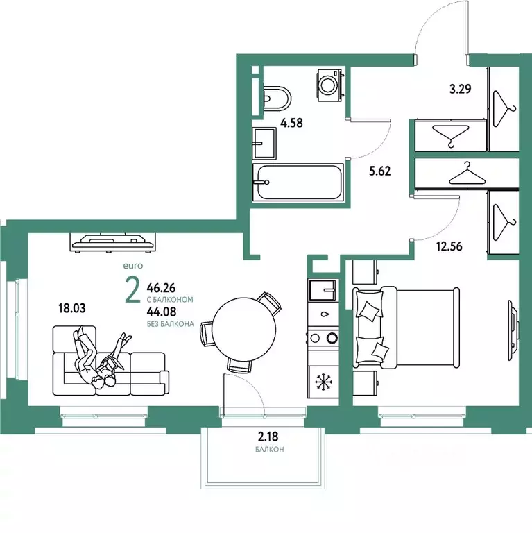 2-к кв. Свердловская область, Екатеринбург муниципальное образование, ... - Фото 1
