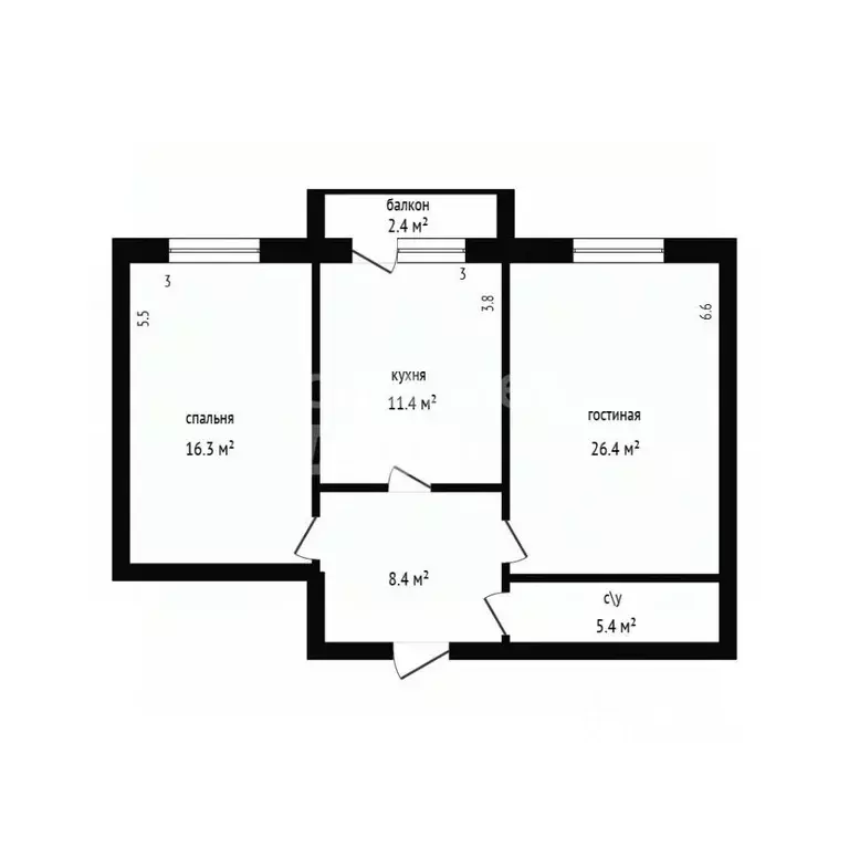 2-к кв. Дагестан, Дербент ул. Сальмана, 102 (72.0 м) - Фото 2