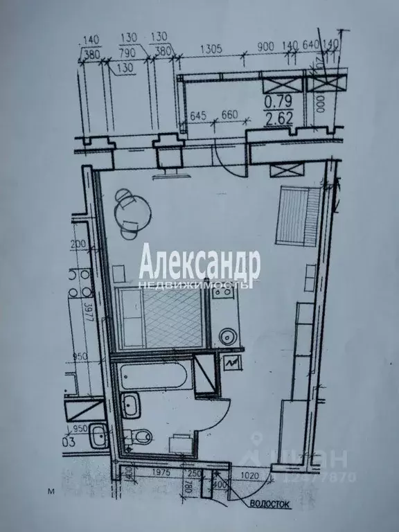 Студия Санкт-Петербург Коломяжский просп., 13к2 (29.0 м) - Фото 1