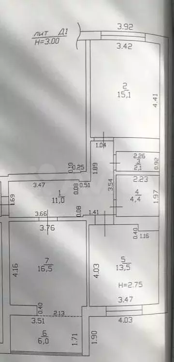 2-к. квартира, 70 м, 6/10 эт. - Фото 0