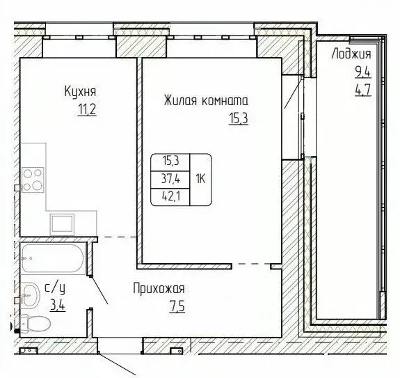 1-к кв. Алтайский край, Новоалтайск ул. Титова, 6 (42.1 м) - Фото 0