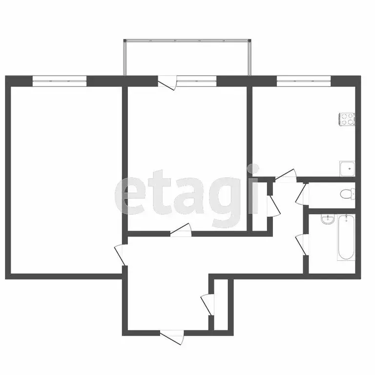 2-комнатная квартира: Тюмень, улица Шиллера, 47 (63.3 м) - Фото 0
