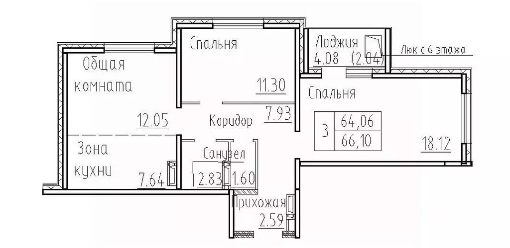 3-к кв. Новосибирская область, Новосибирский район, Мичуринский ... - Фото 0