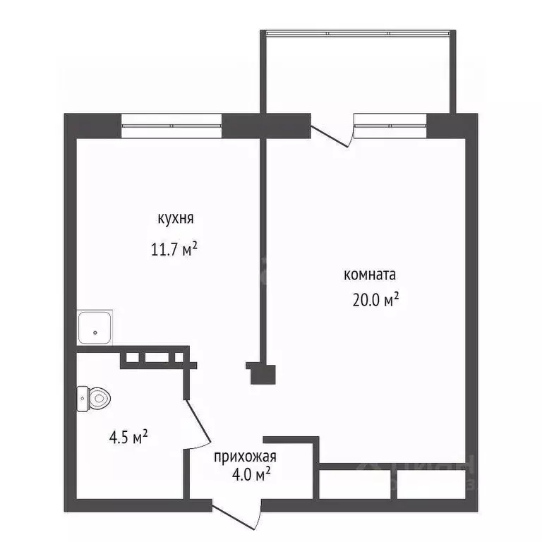 1-к кв. Красноярский край, Красноярск ул. Лесников, 49 (41.7 м) - Фото 2