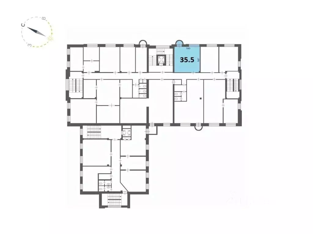 Офис в Новосибирская область, Новосибирск просп. Димитрова, 1 (36 м) - Фото 2