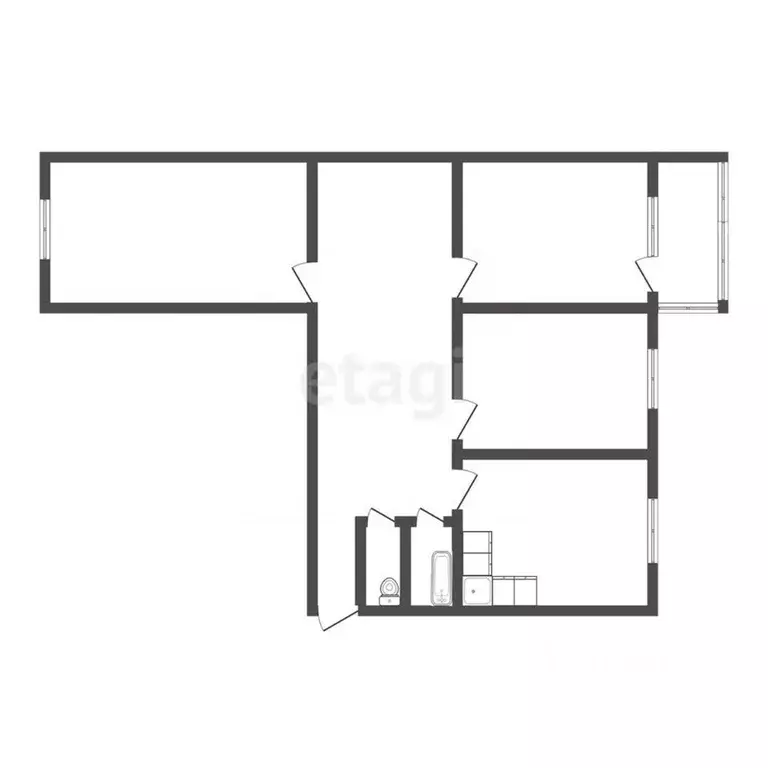 3-к кв. Тульская область, Тула ул. Макаренко, 17 (58.5 м) - Фото 1