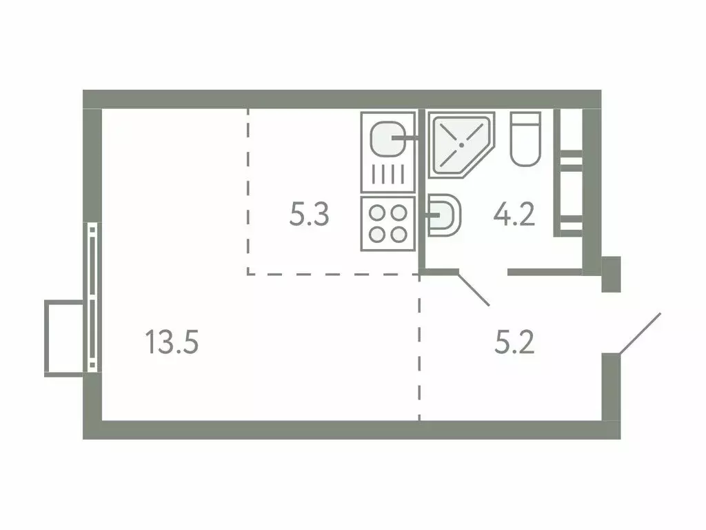 Квартира-студия: посёлок городского типа Молоково, жилой комплекс ... - Фото 1