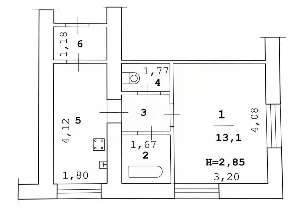 1-к кв. Волгоградская область, Волгоград ул. В.И. Ленина, 25 (28.8 м) - Фото 2