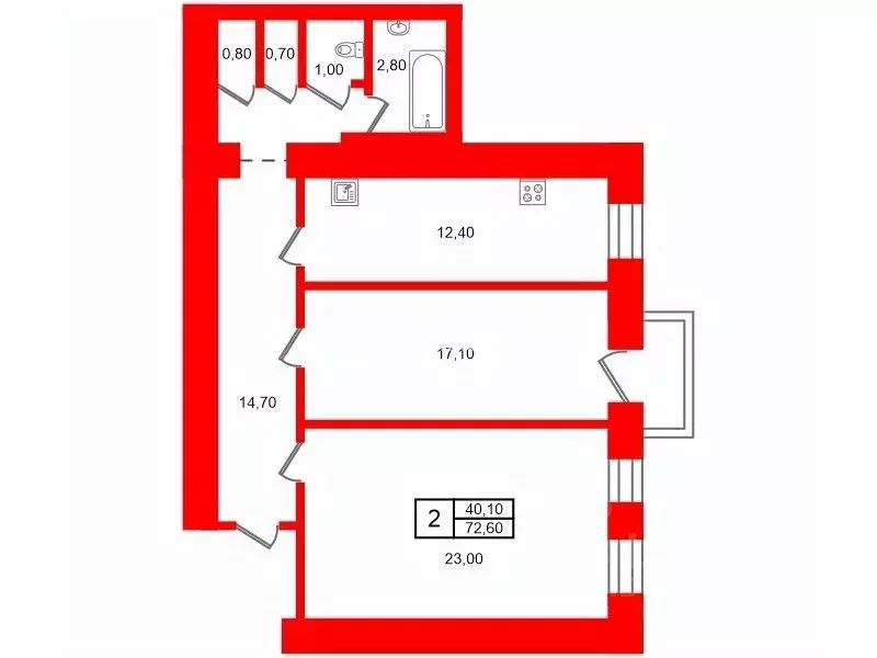 2-к кв. Санкт-Петербург Литейный просп., 32 (72.6 м) - Фото 1