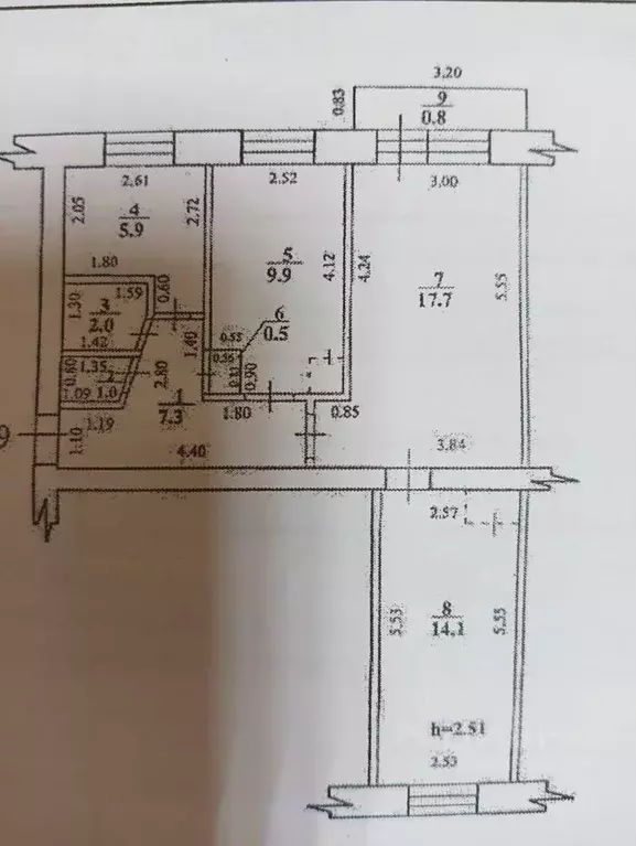 3-к кв. Башкортостан, Стерлитамак Коммунистическая ул., 18 (58.0 м) - Фото 0