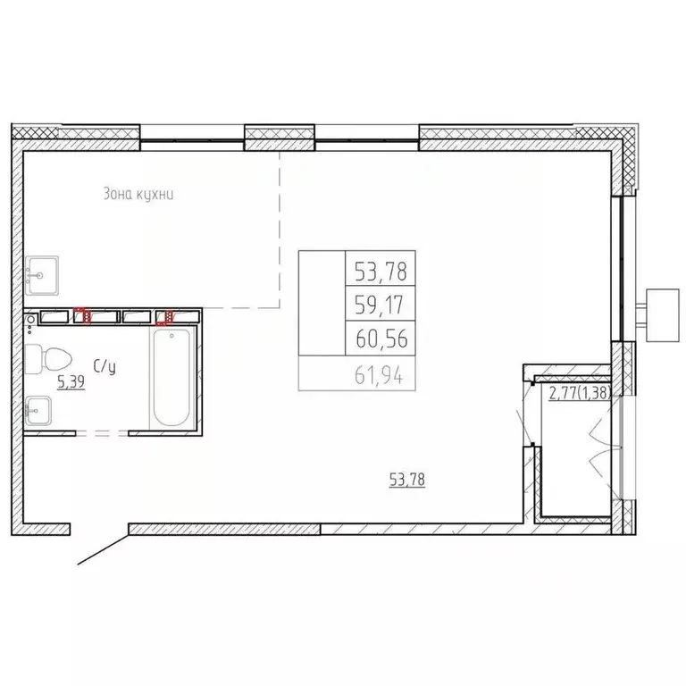 2-к кв. Приморский край, Владивосток Посейдония жилой комплекс, 6 ... - Фото 1