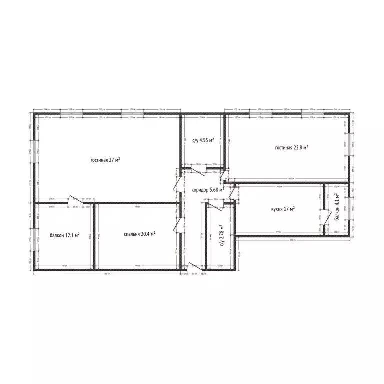 3-комнатная квартира: Махачкала, улица Ушакова, 4Б (129 м) - Фото 1