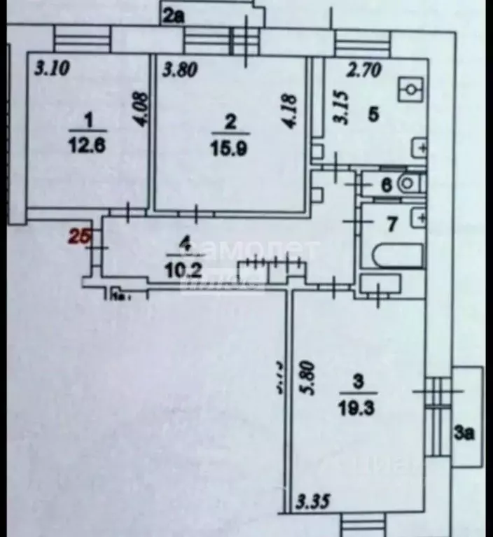 3-к кв. Москва Бутырская ул., 9К1 (71.4 м) - Фото 2
