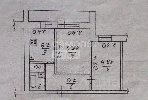 2-к кв. Вологодская область, Вологда ул. Герцена, 121 (47.2 м) - Фото 2