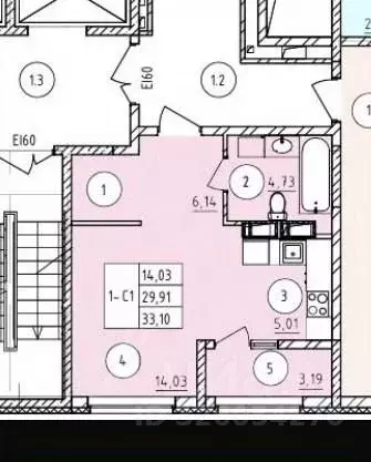 1-к кв. Калужская область, Калуга Московская ул., 250к1 (33.1 м) - Фото 0