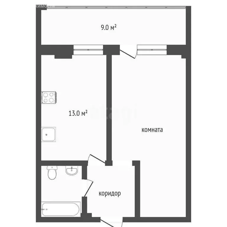 1-комнатная квартира: Севастополь, проспект Октябрьской Революции, ... - Фото 1