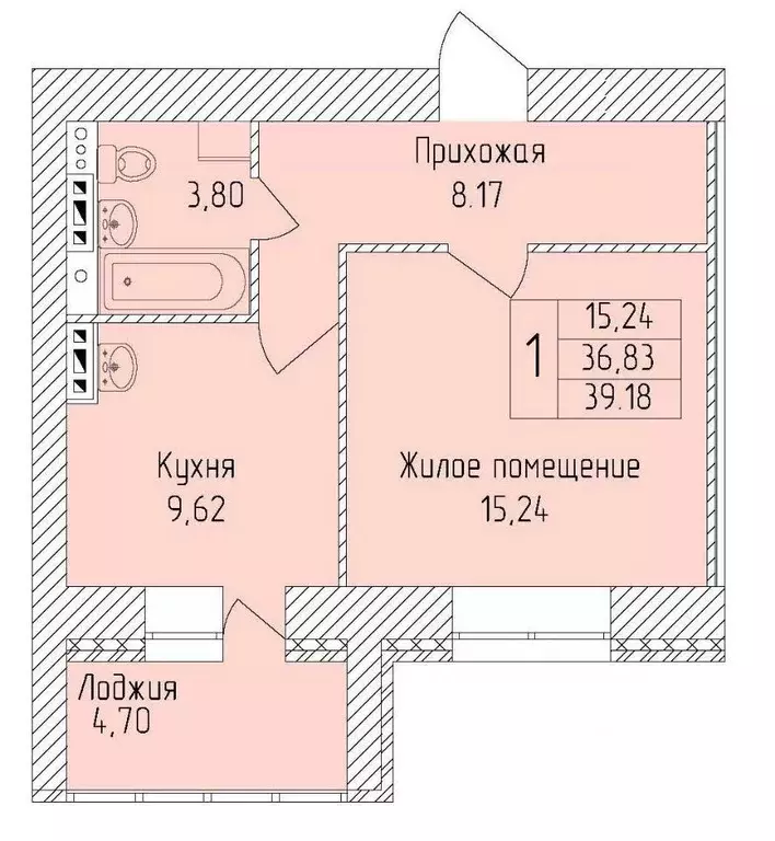 1-к кв. Белгородская область, Старый Оскол Степной мкр,  (39.18 м) - Фото 0