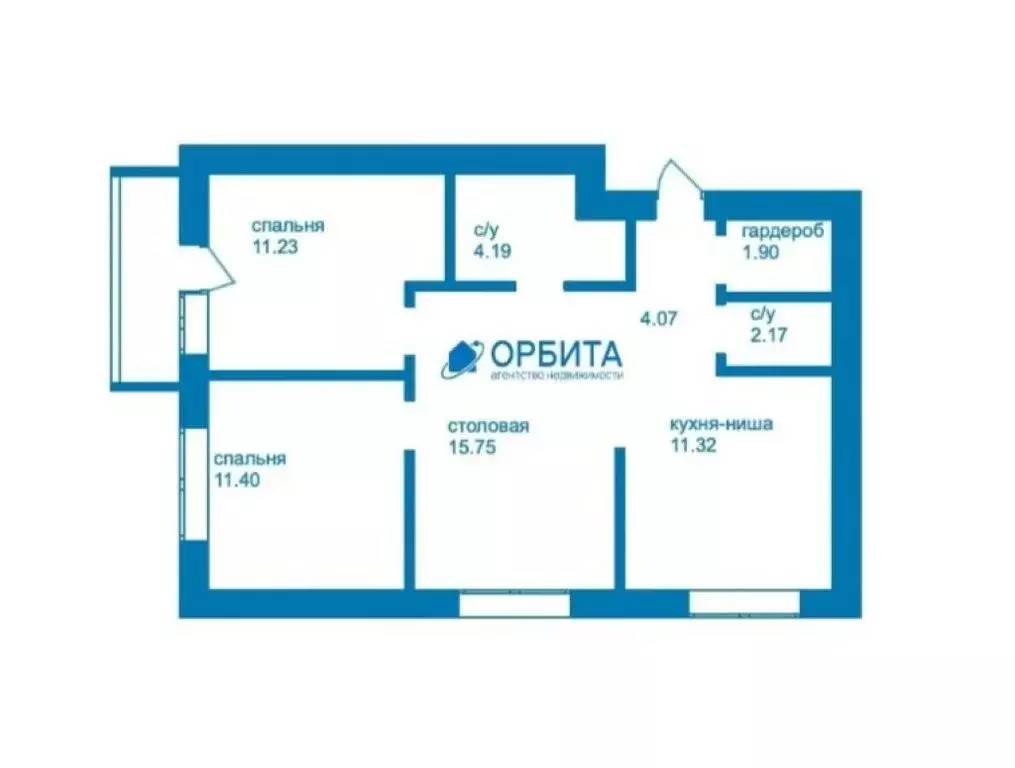 2-комнатная квартира: Тюмень, Краснооктябрьская улица, 4к3 (63.33 м) - Фото 1