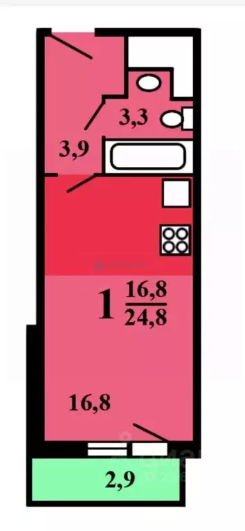 Студия Московская область, Ленинский городской округ, Дрожжино пгт ул. ... - Фото 2