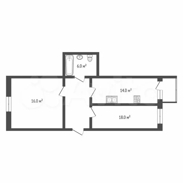 2-к. квартира, 70 м, 6/7 эт. - Фото 0