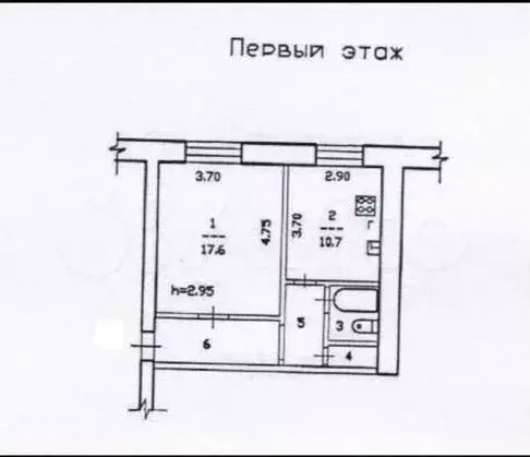 1-к. квартира, 40,8 м, 1/5 эт. - Фото 0
