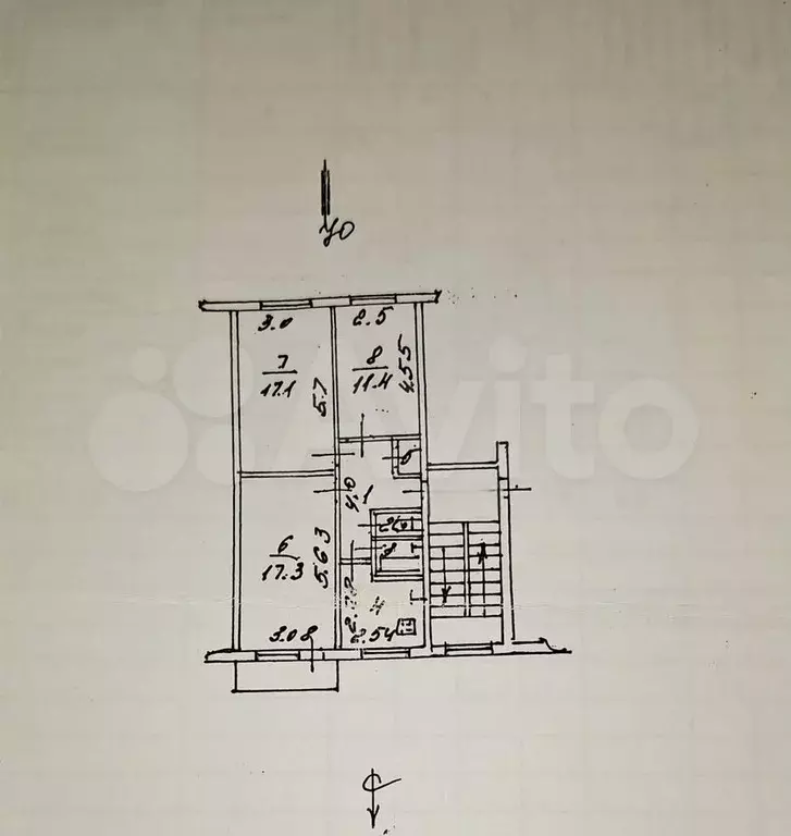 3-к. квартира, 63,7 м, 4/5 эт. - Фото 0