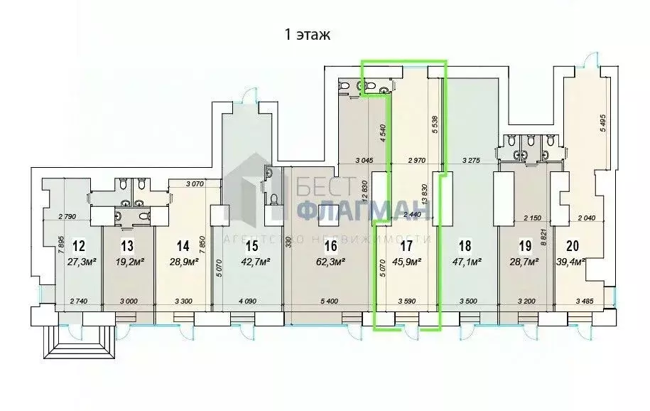 Помещение свободного назначения в Москва Ленинский просп., 70/11 (46 ... - Фото 2