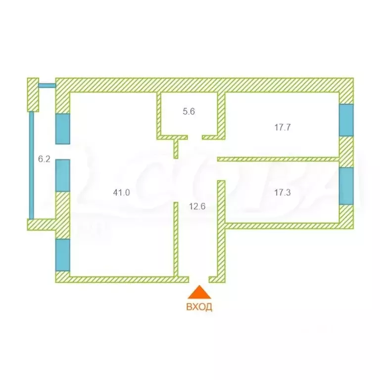 3-к кв. Тюменская область, Тюмень Таврическая ул., 9б (94.2 м) - Фото 2
