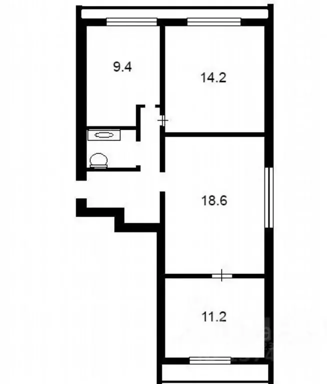 3-к кв. Москва Онежская ул., 30 (65.0 м) - Фото 1