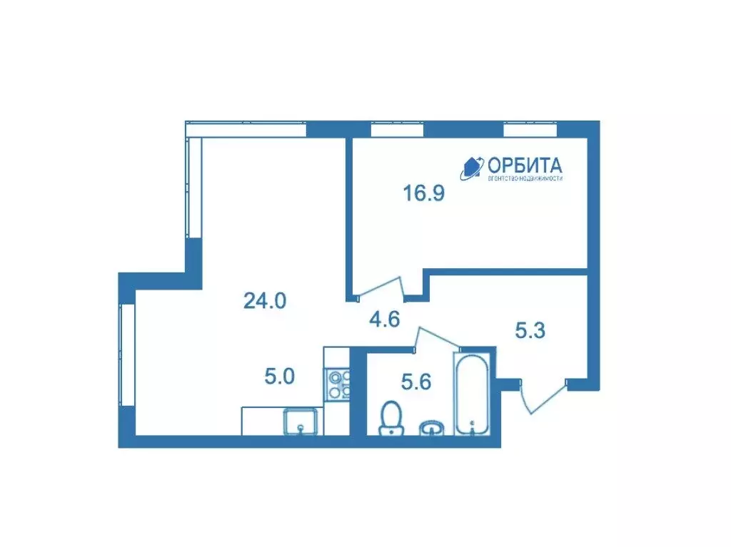 1-комнатная квартира: Тюмень, Первомайская улица, 8 (61.3 м) - Фото 1
