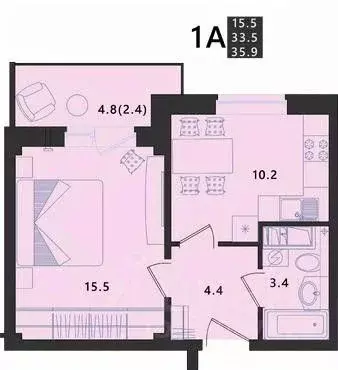 1-к кв. Псковская область, Псковский район, Завеличенская волость, д. ... - Фото 1