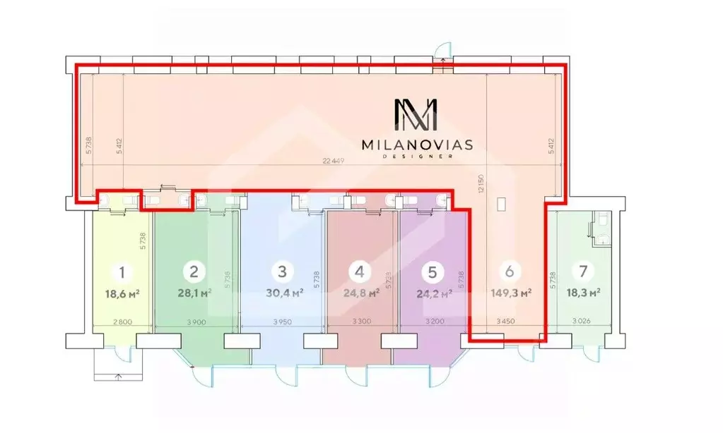 Торговая площадь в Москва Ленинский просп., 62/1 (149 м) - Фото 2