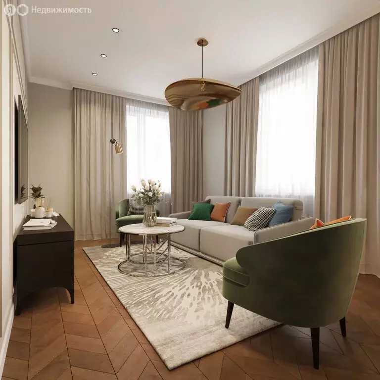 1-комнатная квартира: Москва, ЖК Скай Гарден (45.4 м) - Фото 1