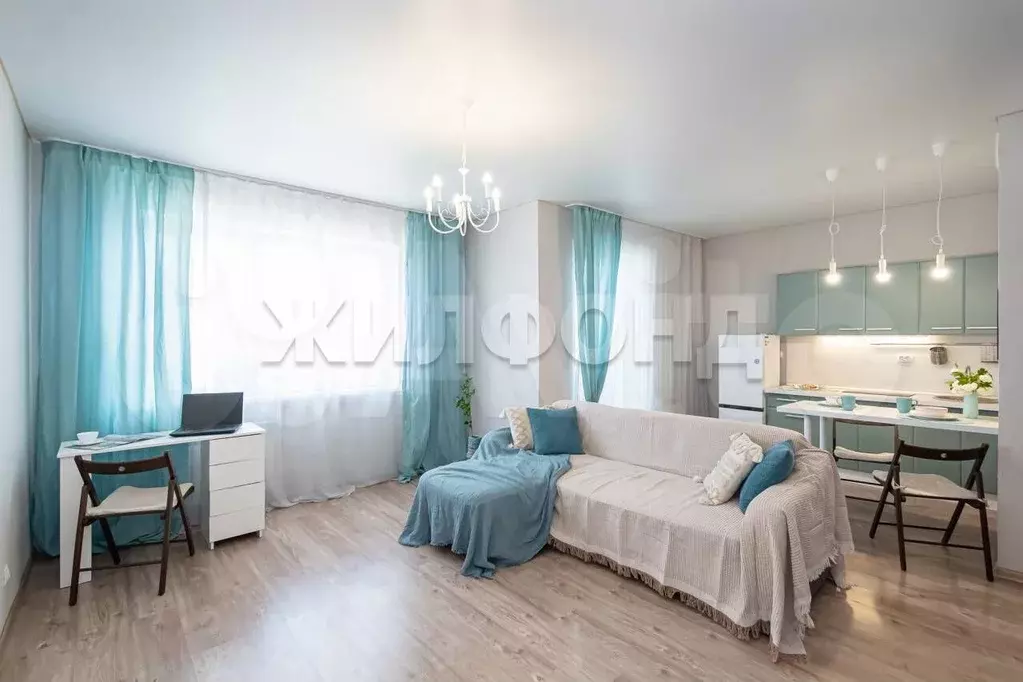 Квартира-студия, 34,4 м, 8/9 эт. - Фото 1