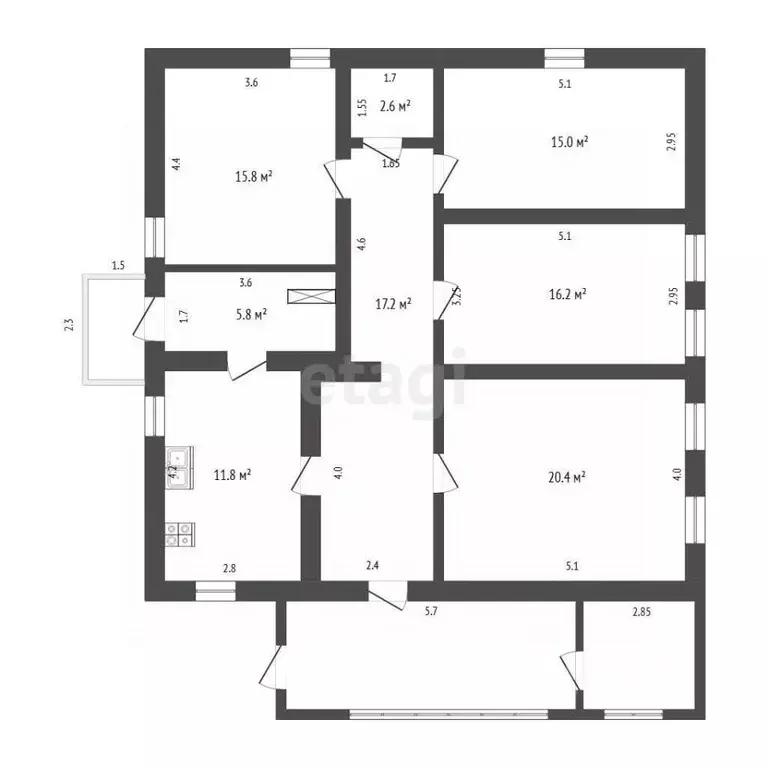 Дом в Омская область, Горьковское рп ул. Максима Горького, 37А (105 м) - Фото 2