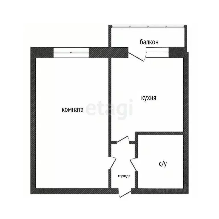 1-к кв. Белгородская область, Белгород ул. Губкина, 44в (28.8 м) - Фото 2